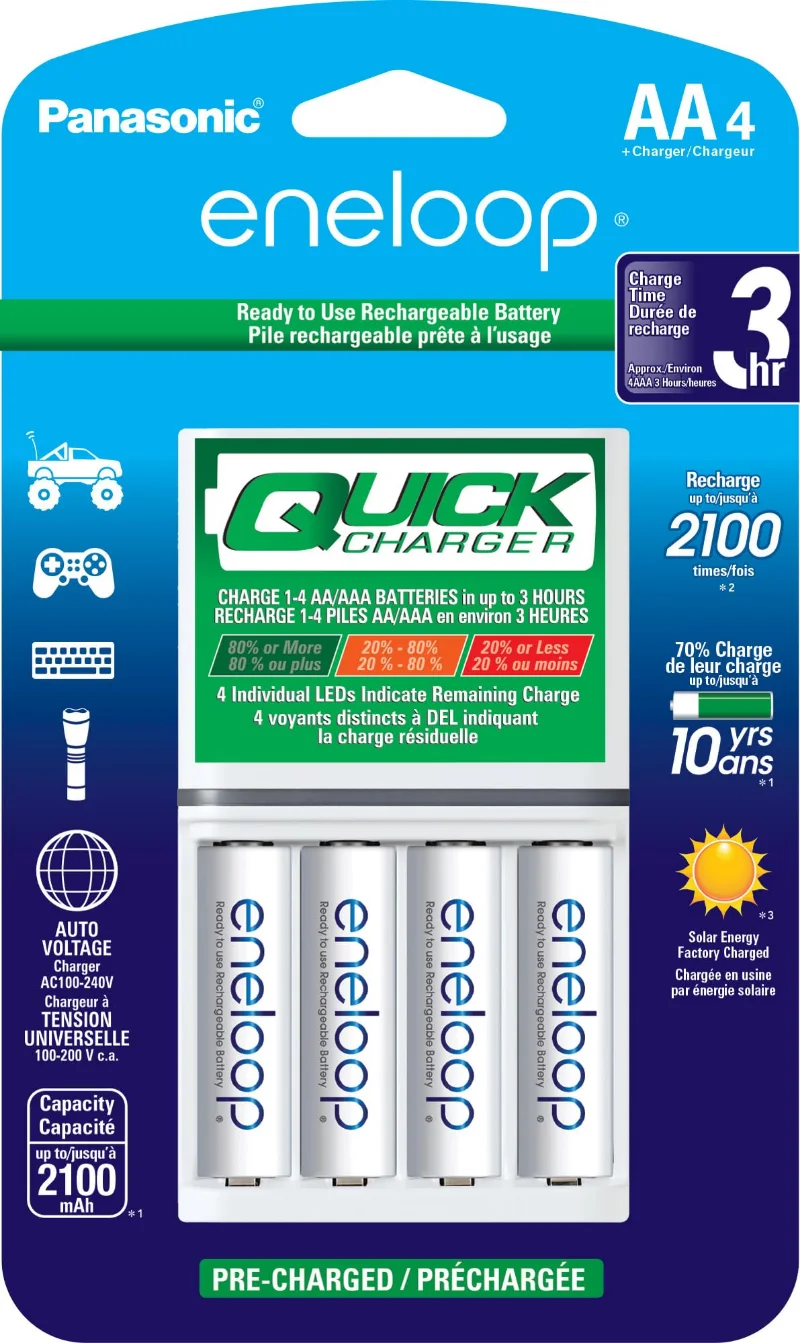 eneloop CC55 Quick Charger with Batteries