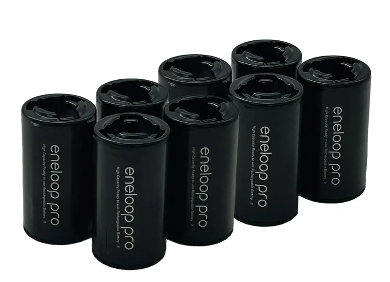 eneloop C and D adapters: running big-cell devices on AA