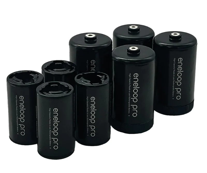 eneloop C and D Size Adapter Set